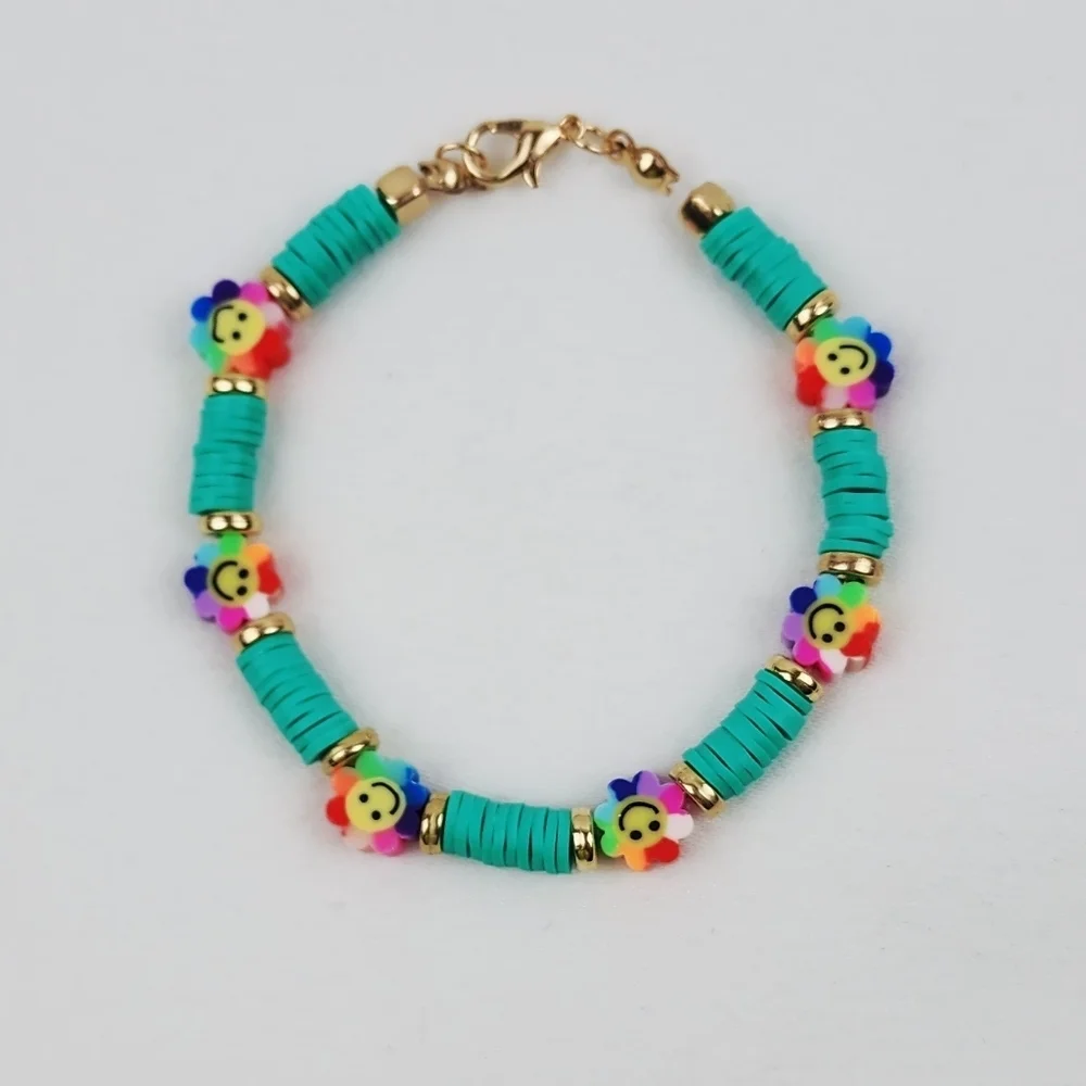 Handmade Smile Flower Multi Color Bracelet